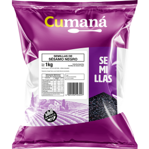 Semillas de Sesamo Negro Cumana Bolsa x 1 Kg