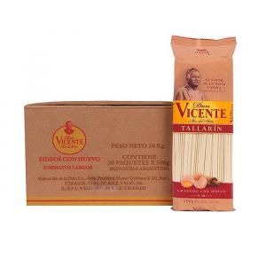 Fideos Tallarin al Huevo Don Vicente Paquete (20 x 500 Grs)