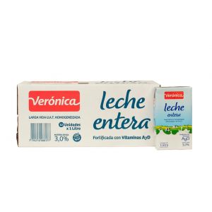 Leche Entera Larga Vida Veronica (12 x 1L)