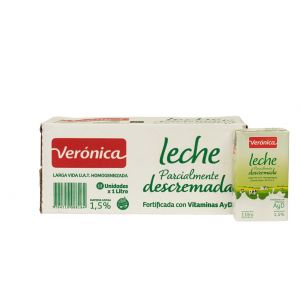 Leche Desc Larga Vida Veronica Pack (12 x 1 lt)