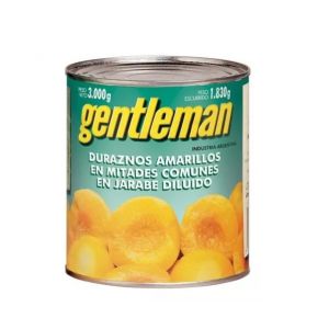 Duraznos en Mitades Gentleman Lata x 3 Kg