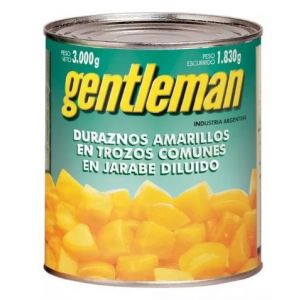 Duraznos en Cubos Gentleman Lata x 3 Kg