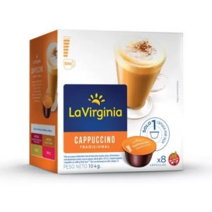 Café CAPUCCINO en Capsulas  La virginia (8 Caps x 13G)