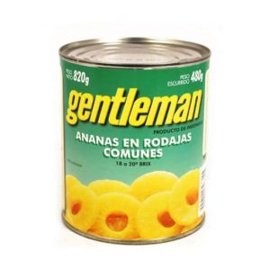 Anana en Rodajas Gentleman Lata (12 x 820gr)