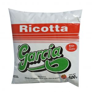 Ricota Entera Garcia Sachet x 500 Grs