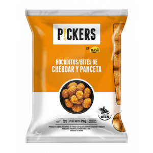 Bocaditos de Cheddar & Panceta Pickers Caja (3 x 2Kg)