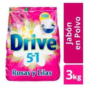 Jabon en Polvo Drive Matic Rosas y Lilas x 3 Kg