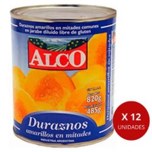 Duraznos en Mitades Alco Lata (12 x 820 Gr)