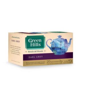 Té Earl Grey Green Hills Saquitos Ensobrados Pack (12 x 20 unid)