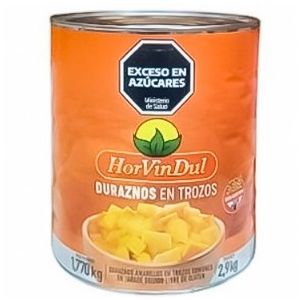 Duraznos en Cubos Horvindul Lata x 2,9 Kg