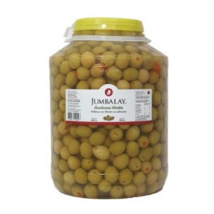 Aceitunas Verdes Rellenas c/Morron T1 Jumbalay Balde x 5 Kg (Escurr)