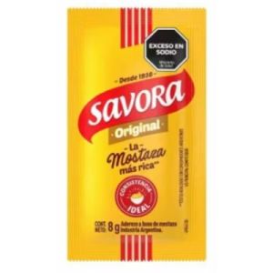 Mostaza Savora Sobres Caja (192 x 8 gr) UNIDAD
