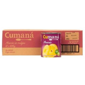 Anana en Rodajas Cumana Indonesia (12 Rodajas) Lata (12 x 836 gr)