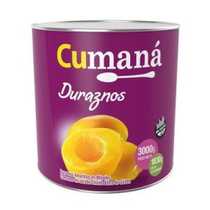 Duraznos en Mitades Cumana/Jandaia Lata x 3 Kg