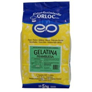 Gelatina de Frambuesa Orloc Bolsa x 5 Kg