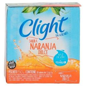 Jugo en Polvo Naranja Clight Caja ( 20 Sobres x 8 Gr)