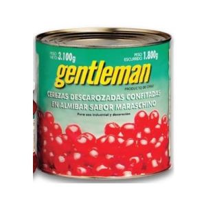 Cerezas Rojas al Maraschino Enteras Gentleman Lata x 3.1 Kg