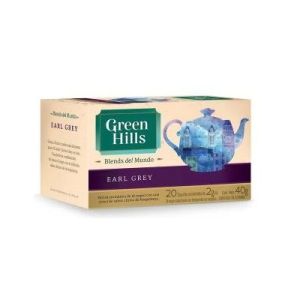 Té Earl Grey Green Hills Saquitos Ensobrados Pack (12 x 20 unid)