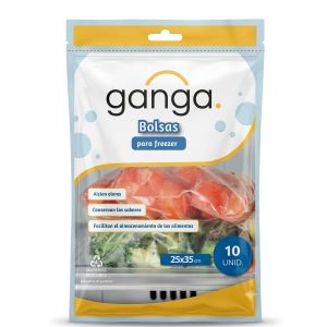 Bolsa Freezer Ganga 25x35 cm Pack (25 x 10 Unid)