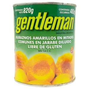 Duraznos en Mitades Gentleman Lata (12 x 800 gr)