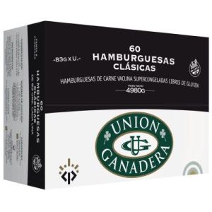 Hamburguesas Congeladas Union Ganadera Caja (60 x 83 Grs)
