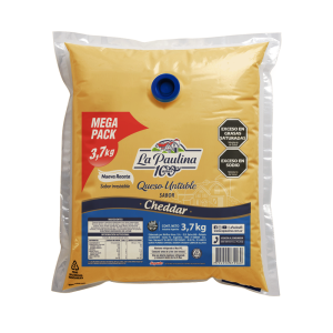 Queso Cheddar Fundido La Paulina Caja (2 x 3.7 Kg)
