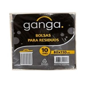 Bolsa Residuos Negra Ganga 80x110 cm Pack (20 x 10 Unid)