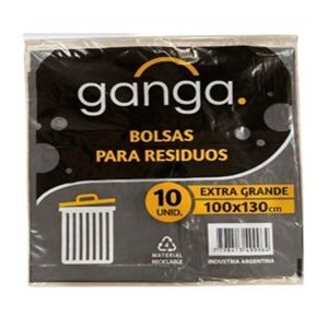 Bolsa Residuos Negra Ganga 100x130 cm Pack (10 x 10 Unid)