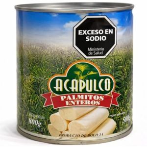Palmitos al Natural Enteros Acapulco (Bolivia) Lata (12 x 800 gr)