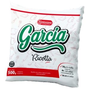 Ricota Entera Garcia Sachet x 500 Grs
