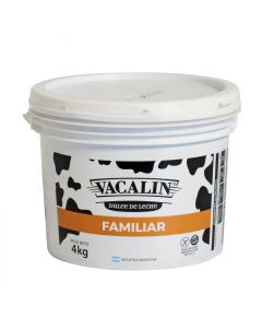 Dulce de Leche Familiar Vacalin Balde x 4 Kg
