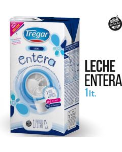 Leche Entera Larga Vida Tregar Pack (12 x 1 Lt) UNIDAD