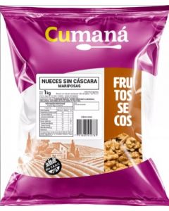 Nueces Mariposas Extra Light Cumana Bolsa x 1 Kg.