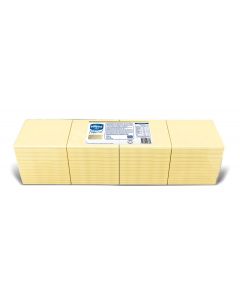 Queso Cheddar Blanco Ahumado Feteado Milkaut Caja x 9,48 Kg (4x192 Fetas)